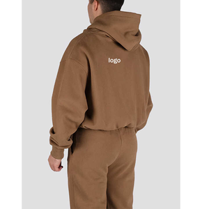 2025 haute qualité Logo personnalisé poids lourd sweat à capuche court surdimensionné polaire sweats à capuche vierges pour l'hiver sweat à capuche brodé pour unisexe - Product Image 2