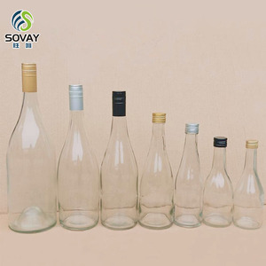 Chất Lượng Cao Rỗng 500Ml 300Ml Rõ Ràng Rượu Vang Lấp Lánh Chai Thủy Tinh Nắp Vặn Nắp Máy Bìa Kín Cho Rượu Sâm Banh Sử Dụng - Product Image 2