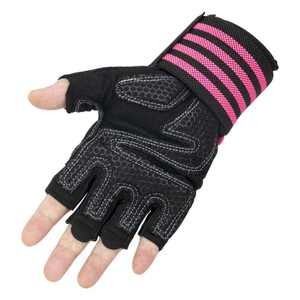 ถุงมือฟิตเนสแบบครึ่งนิ้วผ้าฝ้ายและหนังสำหรับออกกำลังกายและยกน้ำหนัก รุ่นยอดนิยมสำหรับทุกเพศ - Product Image 4