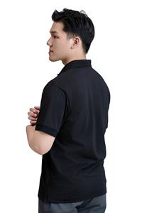 เสื้อเชิ้ตแขนสั้นลำลอง น้ำหนัก 200 กรัม กระดุมหน้า ผ้าถักทั่วไป TC 60% คอตตอน +40% โพลีเอสเตอร์ สีดำ ผลิตในเวียดนาม - Product Image 4