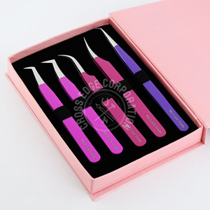 Pinzas Profesionales para Extensión de Pestañas, 45 Unidades, Acero Inoxidable, Punta Fina, Herramienta Multiusos - Product Image 1