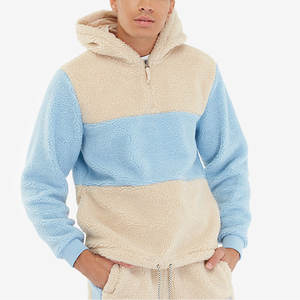 <b>Men's</b> <b>Sherpa</b> <b>Fleece</b> Pullover <b>Hoodie</b> Comfortable and Soft Material OEM Service Competitive Price Plain Dyed for Winter - Product Image 6