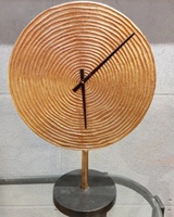 Horloge murale en aluminium de 12 pouces avec affichage mécanique à aiguilles, style antique, design moderne, piles incluses, pour la maison, le bureau, le salon