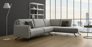 Juego de Sofás Modulares de Tela 100% Hecho en Italia con Sillón Central sin Brazos, Otomana y Módulo Esquinero Terminal - Product Image 4