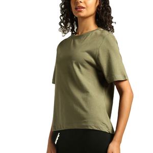 T-shirt à manches courtes pour femmes Logo personnalisé imprimé 100% coton tissu respirant confortable Stretch ample été Streetwear - Product Image 1