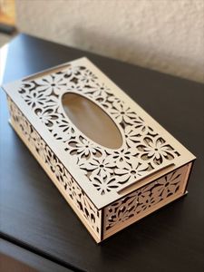 <b>Matte</b> Finish MDF Tissue Box For Stylish Homes Offering Smooth Texture And Elegant Look On Any <b>Table</b> Surface - Product Image 4