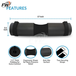 Almohadilla de espuma para barra de pesas, cojín para sentadillas, alargamientos, empujes de cadera, almohadilla estándar para barra de pesas que proporciona amortiguación para cuello y hombros - Product Image 3