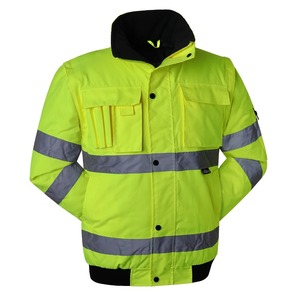 Hi Visibility Poly Cotton Polyfil quilting Winter workwear <b>Jacket</b> for Rescue team <b>Workers</b> - Product Image 3