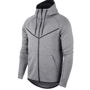 Conjuntos de chándal de ropa de calle para hombre, Sudadera con capucha y pantalones con cremallera de dos piezas de manga larga de alta calidad, ropa de invierno, chándales de algodón 100% - Product Image 2