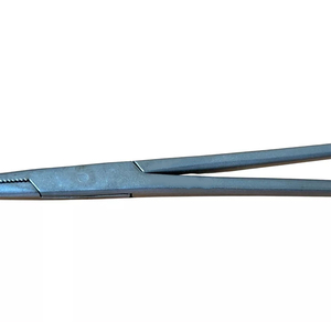 Pinzas para mosquitos, pinzas médicas alemanas de acero inoxidable con revestimiento azul recto de 5 pulgadas para uso hospitalario - Product Image 4