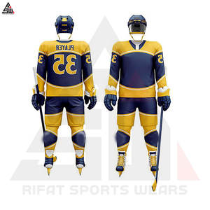 Uniforme de hockey sur glace adulte de conception populaire Ensembles unis de meilleure qualité avec 100% polyester innovant sans couture à séchage rapide - Product Image 6