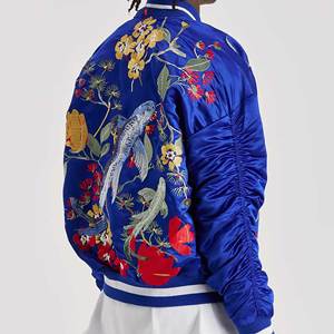 Chaqueta Bomber con Recubrimiento Personalizado, Bordado Frontal, Fabricante OEM/ODM, Venta al Por Mayor, Ropa de Moda de Alta Calidad Resistente al Viento - Product Image 5