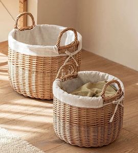 Premium Quality <b>Rattan</b> <b>Basket</b> for Laundry Clothes <b>Storage</b> <b>Basket</b> Suitable for Living Room and Bathroom High Quality at Wholesale - Product Image 6