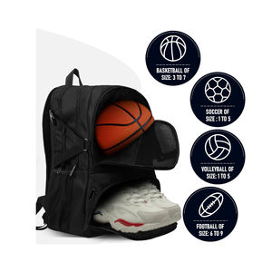 Sacs à dos compartimentés, meilleur design personnalisé, prix bas, créez votre propre sac de sport, sac de basket-ball avec compartiment à chaussures pour équipe sportive - Product Image 4