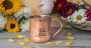Handcrafted Solid Copper Moscow Mule Mug Engraved Beer Steins Hammerd Mug Copper <b>Cup</b> Capacity 16oz - Product Image 2