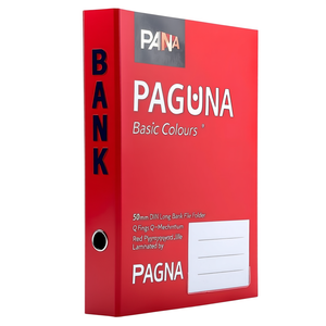 แฟ้มเอกสาร PAGNA Basic Colours ขนาด 50 มม. DIN แบบยาว พร้อมห่วง 2 วง ระบบ Q-Mechanism สีแดง ทำจากกระดาษเคลือบโพลีโพรพิลีน โดย PAGNA - Product Image 3
