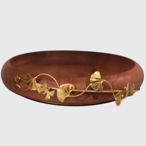 Modern Style Wooden Serving <b>Bowl</b> Handmade High Quality Elegant Golden Butterfly Accents for Home Decorative Table Top Salad <b>Bowl</b> - Product Image 4