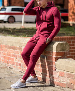 Custom Logo Oversize Cotton Tracksuits for <b>Men</b> 100% Cotton Printed Trending Design Your Own Plain Fleece Tracksuit for Winter - Product Image 1