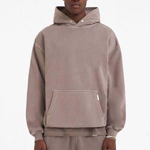 เสื้อกันหนาวมีฮู้ดผ้าฟลีซไซส์ใหญ่พิเศษสำหรับผู้ชาย, เสื้อ500gsm มีฮู้ดผ้าฟลีซไซส์ใหญ่พิเศษใส่สบายทันสมัย - Product Image 6