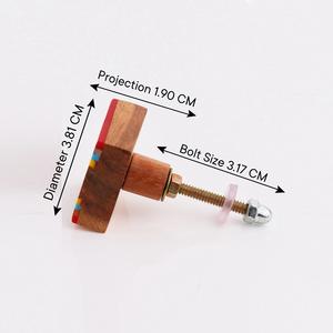 Boutons d'armoire ronds en résine de style moderne faits à la main pour chambre et salon armoire commode à tiroirs de l'Inde pour hôtels - Product Image 2