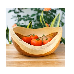 Vendedor caliente, juego de utensilios de cocina de diseño moderno, cuenco para servir masa desechable de madera de Acacia de alta calidad, 3 uds, MOQ pulido, venta al por mayor - Product Image 4
