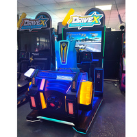 Salle de jeux vidéo de grande taille pour adultes, simulateur de course, accepteur de billets en métal anglais, jeu solo, course folle, vol sauvage, dérive