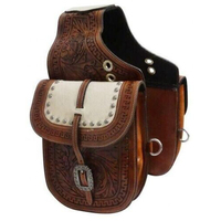 Sac de selle pour cheval en cuir véritable traditionnel robuste pour les promenades à cheval, les sports équestres occidentaux et autres sacs de sport