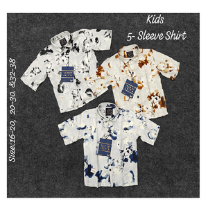 เสื้อเชิ้ตเด็กผ้าฝ้ายเนื้อนุ่มระบายอากาศได้สำหรับเด็กผู้ชายเสื้อแห้งเร็วแขนสั้นน้ำหนักเบา - Product Image 1