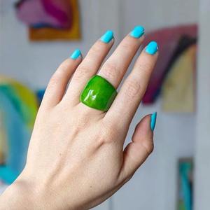Elegant Handmade Resin Fashion Rings for Women – Party, Beach & Casual Chic Fashion Jewelry Rings - Product Image 1