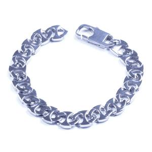 Bracelet pour homme tendance en acier inoxydable argenté, style motard, ancre, perle de titane et diamant, style ethnique, pour cadeau, vendeur américain SL18 - Product Image 1