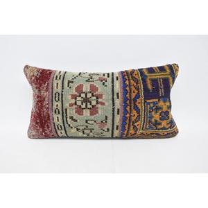 12x24 pulgadas Multicolor bohemio Kilim Alfombra de lana patrón Vintage almohada decorativa técnica tejida - Product Image 1