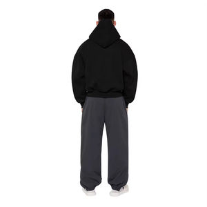 Sweat-shirts à capuche amples pour hommes grandes tailles, personnalisables avec logo, style streetwear hiver, décontractés, séchage rapide, vente en gros - Product Image 2