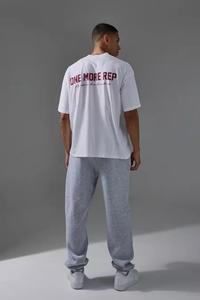 2024 pantalones de chándal negros básicos de calidad superior para hombres de moda servicio OEM de bordado tejido de algodón pesado de gran tamaño personalizado - Product Image 4