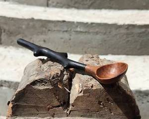 Elegante juego de cucharas de madera maciza marrón, cubiertos pulidos con espejo para restaurantes y hoteles para bodas, hechos en la India - Product Image 5
