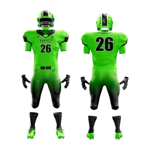 Uniforme de fútbol americano para hombres, pantalones de Jersey verdes y negros personalizados, aparejos transpirables, sarga, ropa deportiva duradera, Kit de entrenamiento - Product Image 1