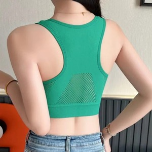 สปอร์ตบราด้านหน้ามีซิปด้านหลังแบบไร้รอยต่อบราไร้รอยต่อสำหรับผู้หญิงชุดชั้นในแบบไม่มีลวดดันทรงเสื้อครอปฟิตเนส - Product Image 3