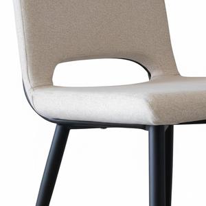 Chaise de salle à manger PASCAL en tissu luxueux au design moderne avec assise et dossier rembourrés pour restaurants et intérieurs résidentiels - Product Image 4