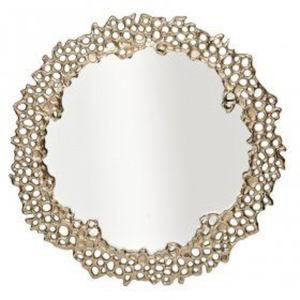 Creative Wall <b>Mounted</b> Gold Finish Flower <b>Frame</b> Mirror Elegant Glam Traditional Style Decorative Accent Mirror In Low Price - Product Image 2