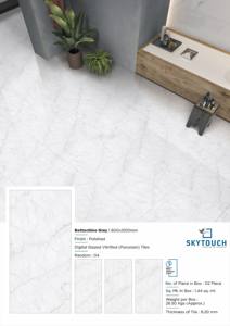Surface brillante durable de marbre ivoire polie des carrelages de porcelaine haute 60x60 60x120 pour le centre commercial - Product Image 3