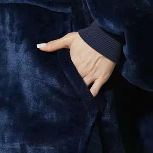 <b>Hoodie</b> Blanket Custom Color Print Pocket Winter Warm Flannel <b>Sherpa</b> Hooded Oversize Wearable <b>Hoodie</b> Blanket - Product Image 2