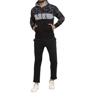 Chándal de invierno de gran calidad para hombre, ropa informal de talla grande con capucha y logotipo personalizado, cremallera de algodón 100%, patrón sólido transpirable mejor - Product Image 1