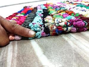 Alfombra de área Chindi de algodón reciclado de estilo moderno ecológico más vendida, pila alta para sala de estar, algodón reciclado - Product Image 4