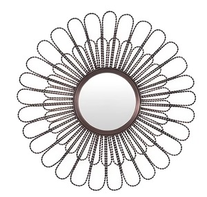 Espejo de pared de metal dorado redondo de diseño moderno de tamaño personalizado decoración recién llegada hecha a mano de la mejor calidad - Product Image 3