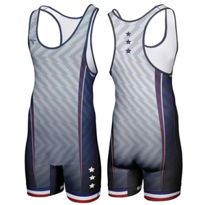 Singlet de Lucha Libre sin Tirantes de Poliéster y Elastano Transpirable y Absorbente de Humedad con Estampado por Sublimación Personalizado OEM para Hombre, Unisex y Juvenil - Product Image 2