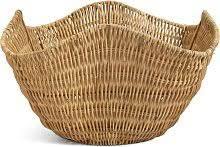 ตะกร้าหวายสานด้วยมือสำหรับจัดแสดงขนมปังผลไม้ดีไซน์เป็นลอนธรรมชาติเป็นมิตรต่อสิ่งแวดล้อม - Product Image 4