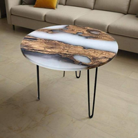 Table d'appoint pliable moderne de luxe avec plateau en bois, ensemble de tables basses pour salon, meubles de maison en métal