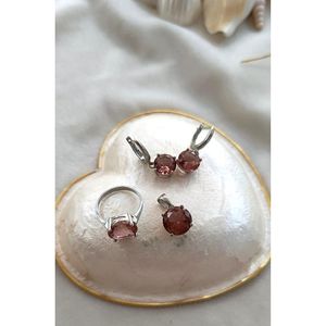Set di gioielli in pietra Zultanite 925 orecchini in argento Sterling collana anello pietra sultano Set