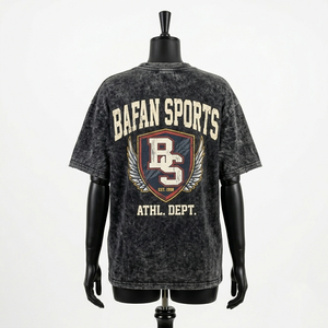 T-shirt délavé à l'acide pour femme, en coton épais, noir délavé vintage, imprimé graphique, logo personnalisé, streetwear - Product Image 2