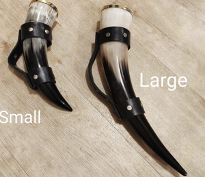 Patrón náutico Soporte de metal pulido Cuerno para beber con acabado de ágata DE LA India Decoración del hogar de la India - Product Image 2