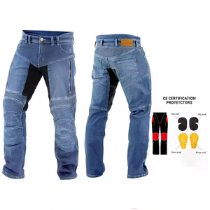 <b>Mens</b> CE Level 2 Protection Motorcycle <b>Jeans</b> Aramid Lined <b>Biker</b> Pants Abrasion Resistant Denim Riding Trousers Custom Wholesale - Product Image 2